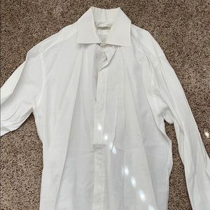 White mens Burberry button up sz 16.5 - 42